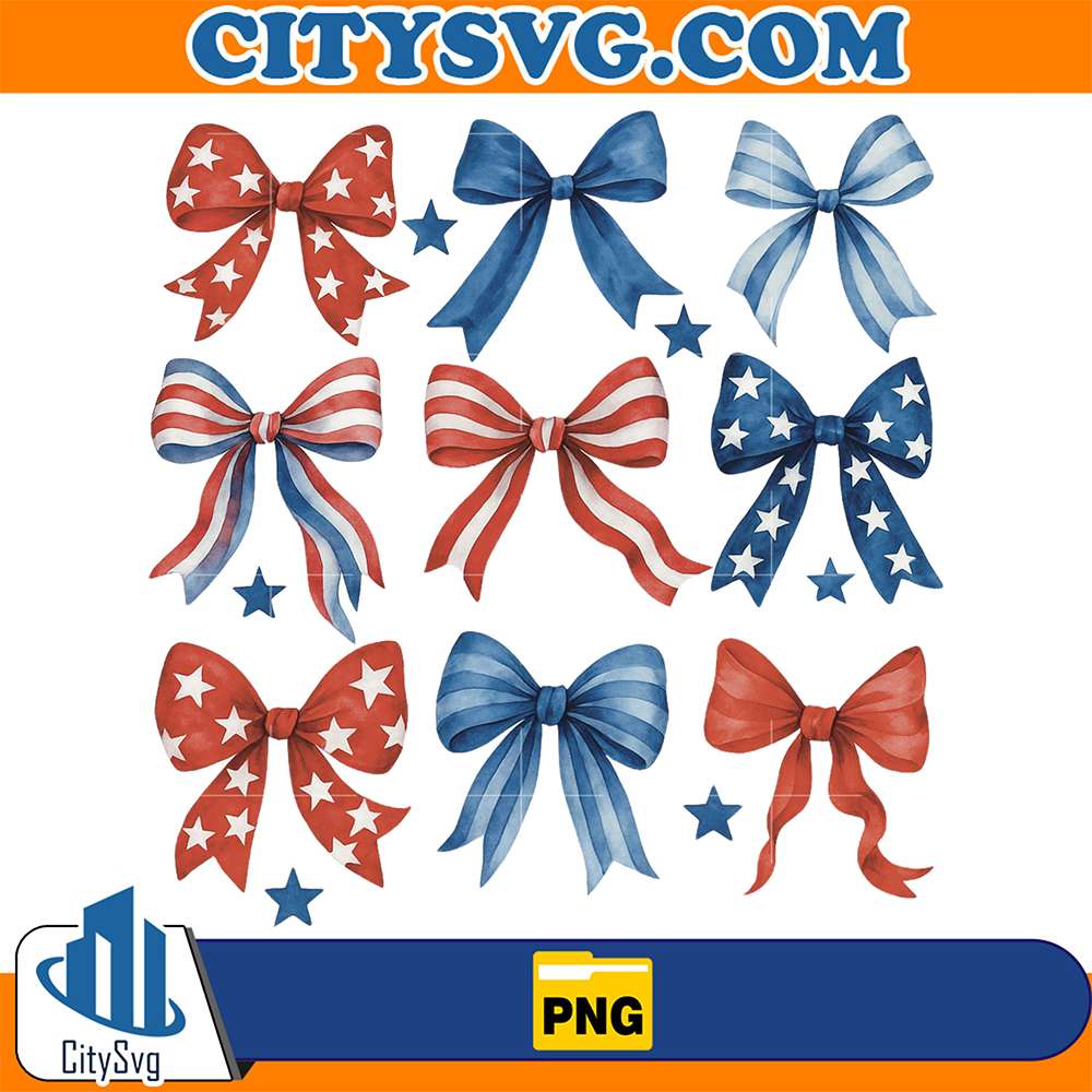 Coquette-Bow-America-4th-Of-July-Png