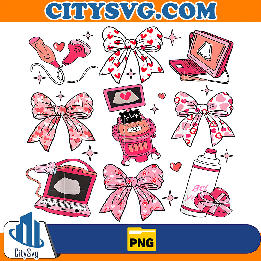 Coquette-Bow-Sonographer-Valentine-Ultrasound-Tech-OB-Tech-Png