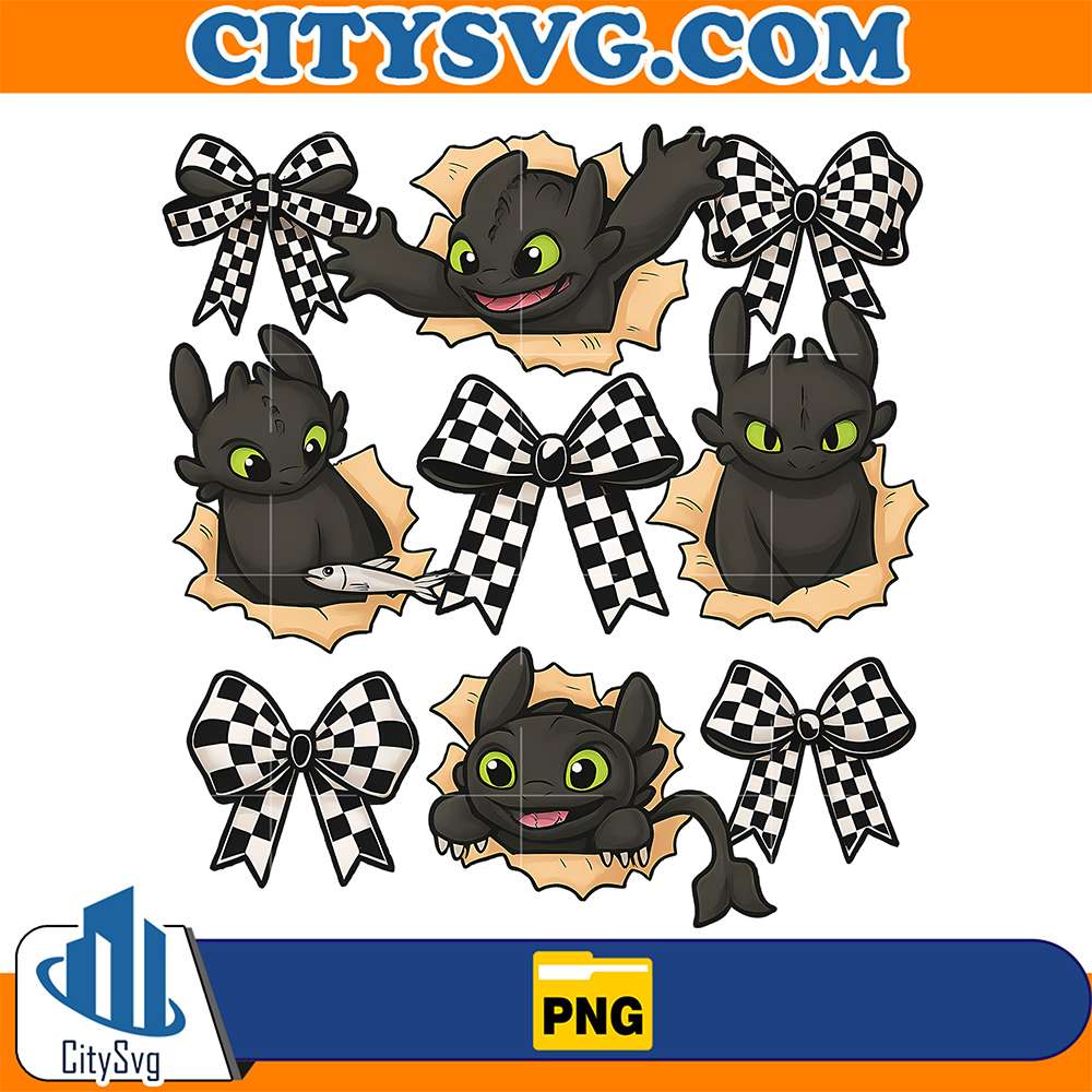 Coquette-Bow-Toothless-Png