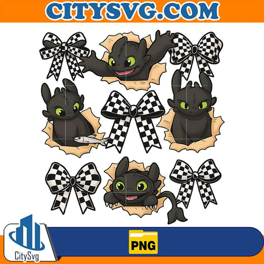 Coquette-Bow-Toothless-Png