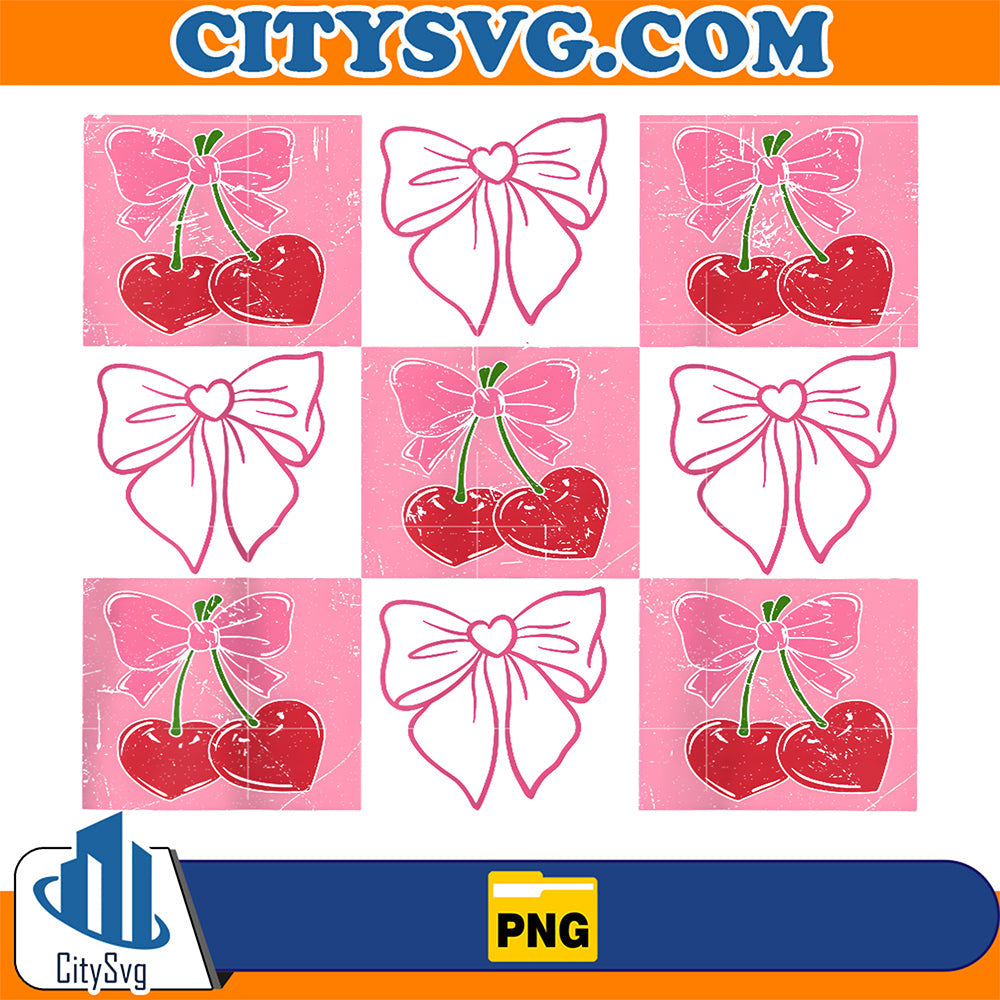 Coquette-Checkred-Pink-Bowand-Red-Cherries-Valentine-Girl-Png