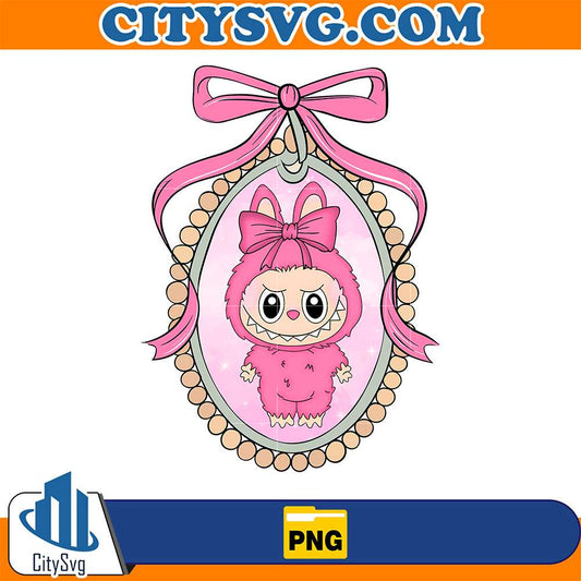 Coquette-Labubu-Pink-Bow-Png
