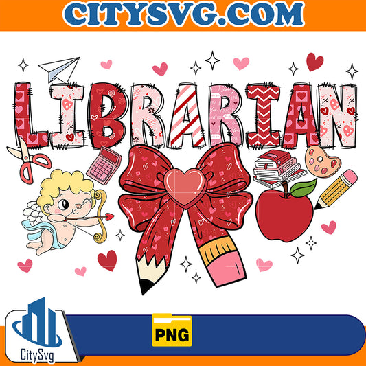 CoquetteBowLibrarianSchoolValentinePng