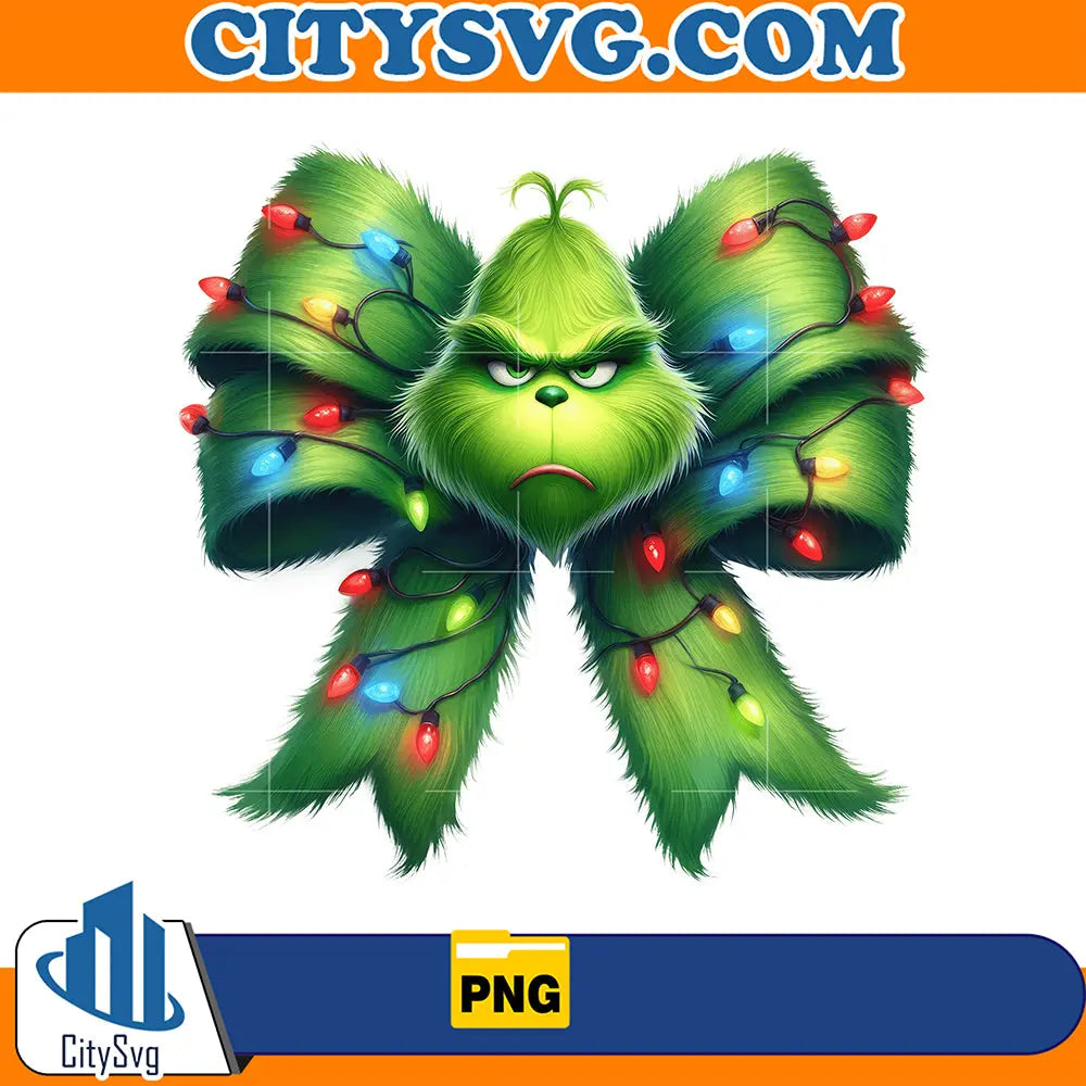 CoquetteGrinchLightChristmasPng