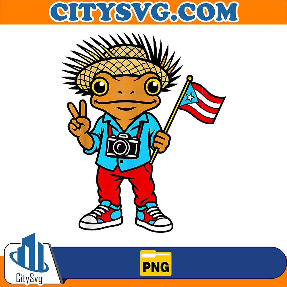 Coqui-Frog-Puerto-Rico-Flag-Taino-Boricua-Png