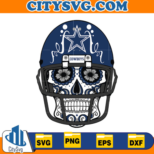 Skull Dallas cowboys Svg