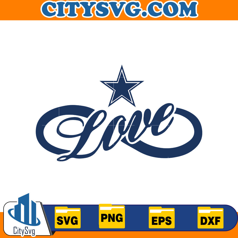 Love Dallas cowboys Svg