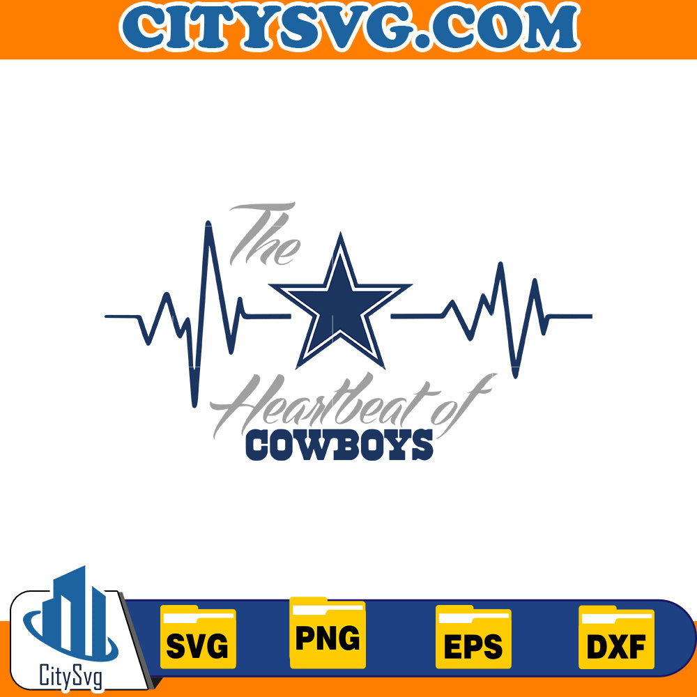 The Heartbeat of Dallas cowboys Svg