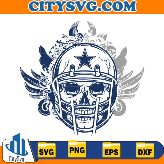 Skull Dallas cowboys Svg