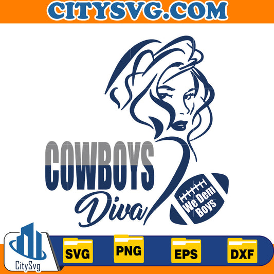 Diva Dallas cowboys Svg