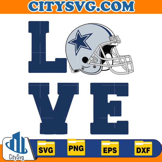 Love Dallas cowboys Svg