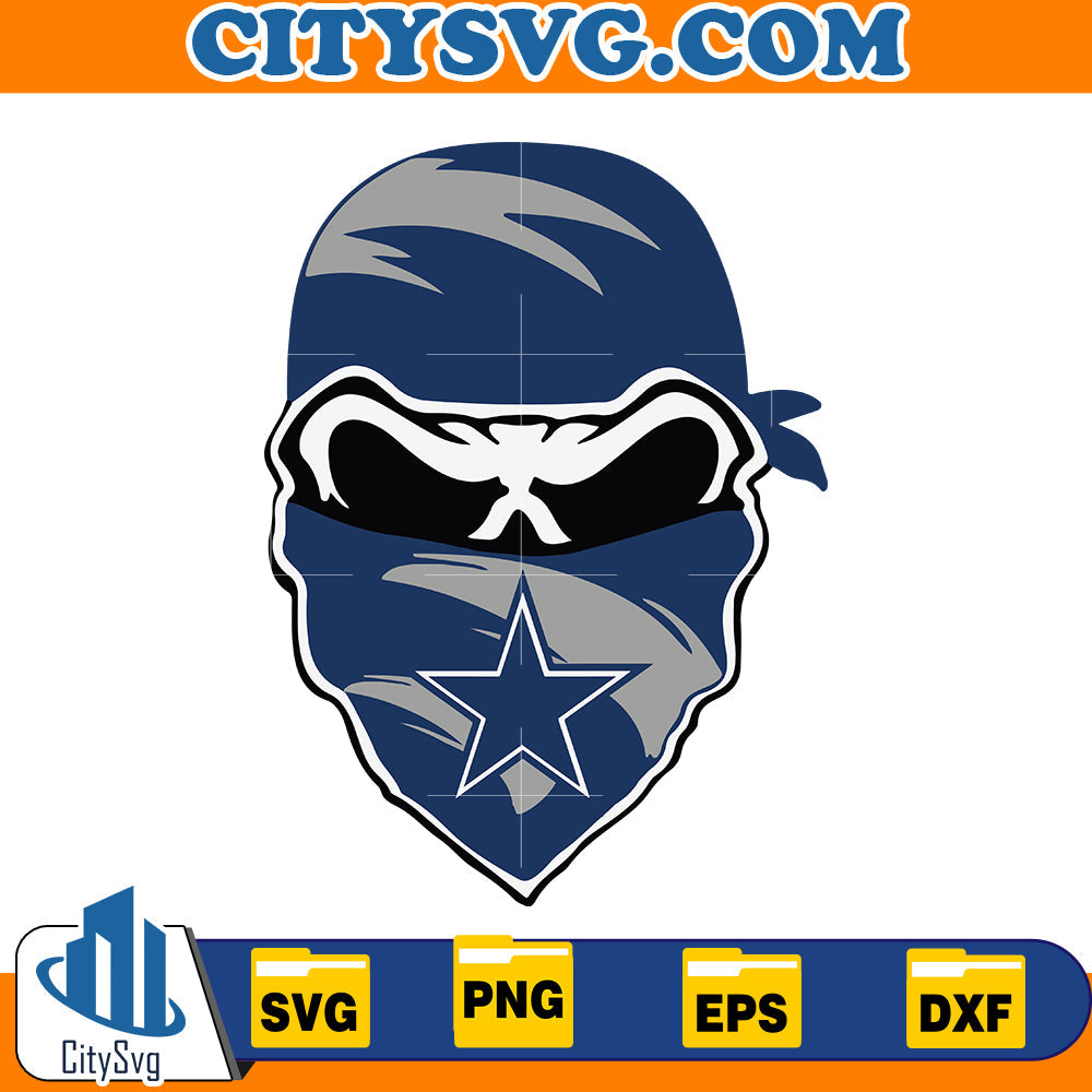 Skull Dallas cowboys Svg