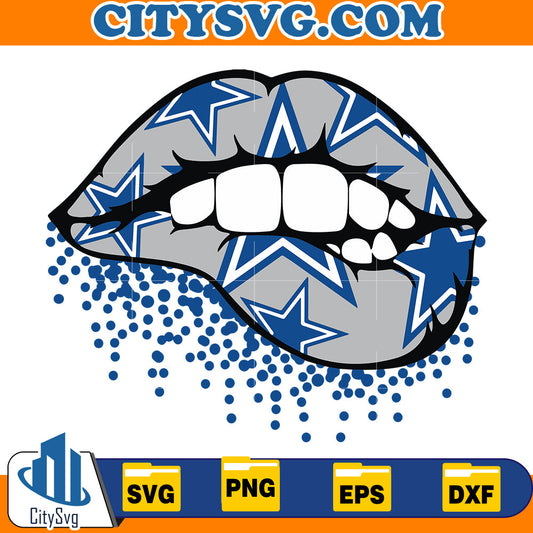 Lips Dallas cowboys Svg