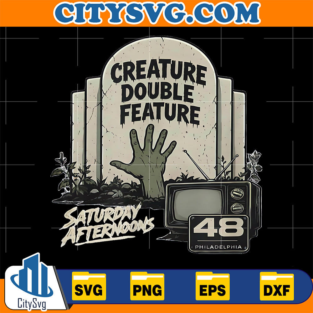 Creature-Double-Feature-Svg-Vintage-Horror-Saturday-Afternoon-Svg