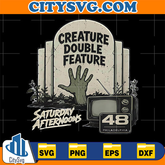 Creature-Double-Feature-Svg-Vintage-Horror-Saturday-Afternoon-Svg