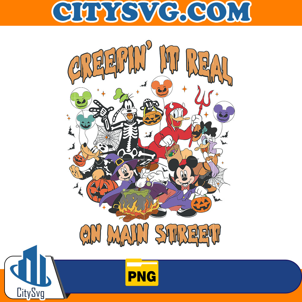 Creepin' it real on main street Png