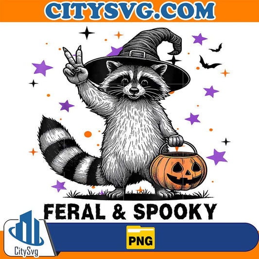 Creepy Raccoon Feral & Spooky Hallowen Png CitySvg