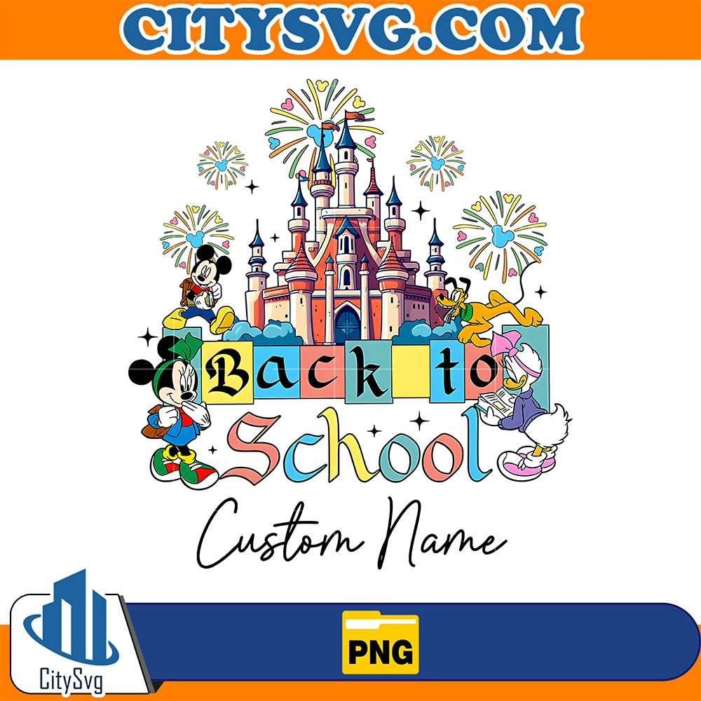 Custom-Name-Back-To-School-Disney-Castle-Png
