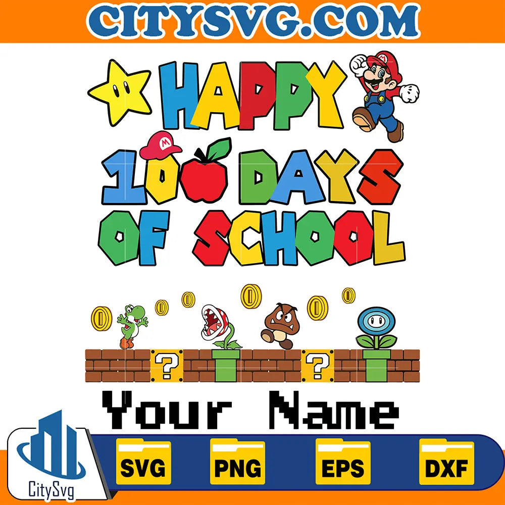 Custom100DaysOfSchoolMarioSvg