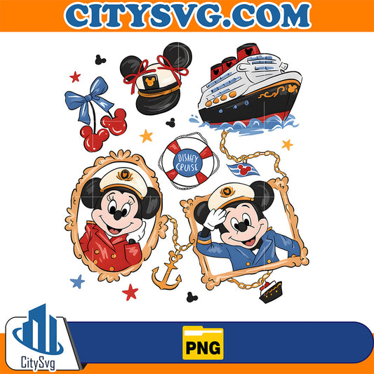 Cute Captain Mouse Cruise Png CitySvg