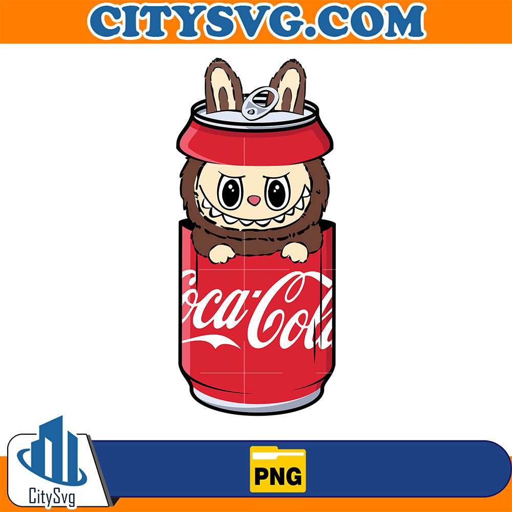 Cute-Labubu-Bunny-Character-In-Coca-Cola-Png