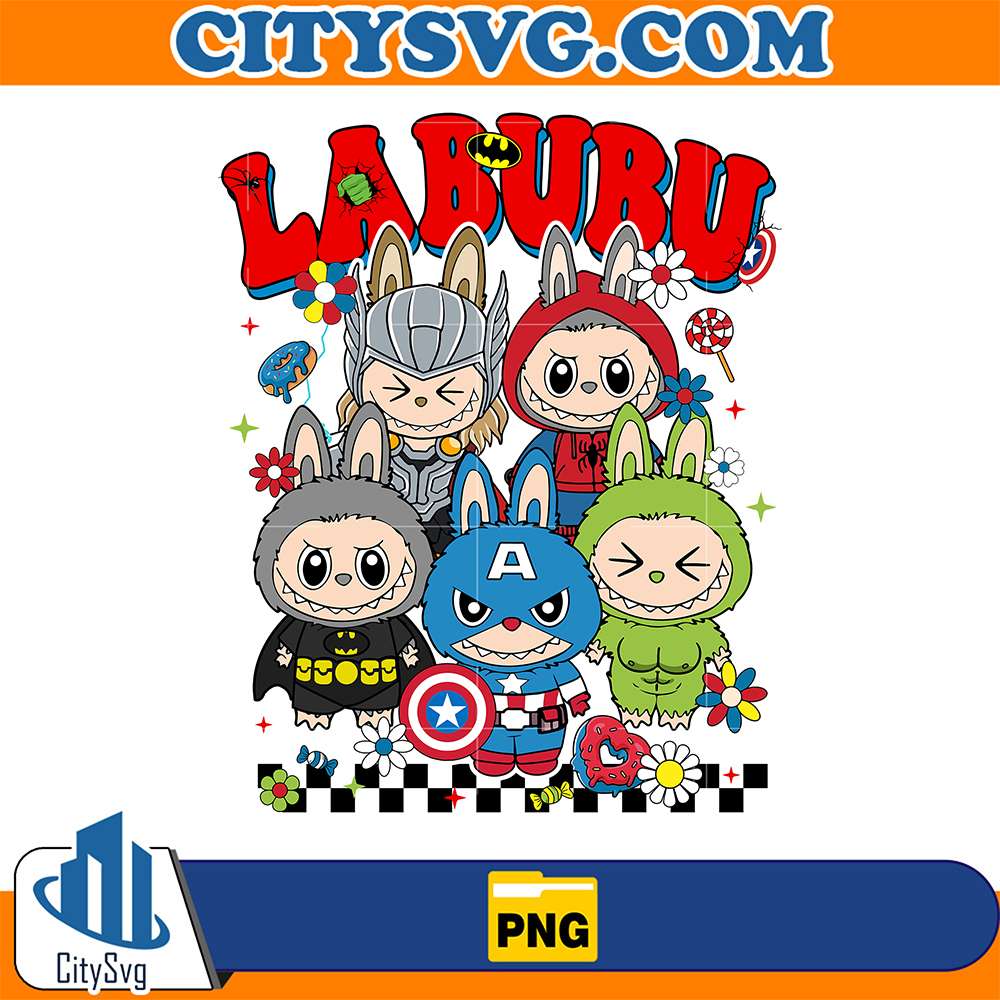 Cute-Labubu-Marvel-And-DC-Avengers-Png