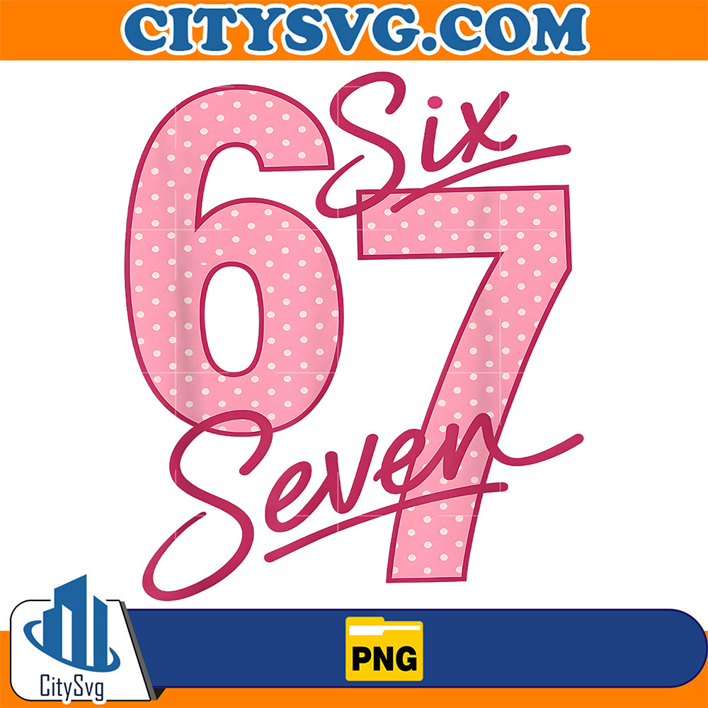Cute-Pink-67-Valentine-Six-Seven-Png