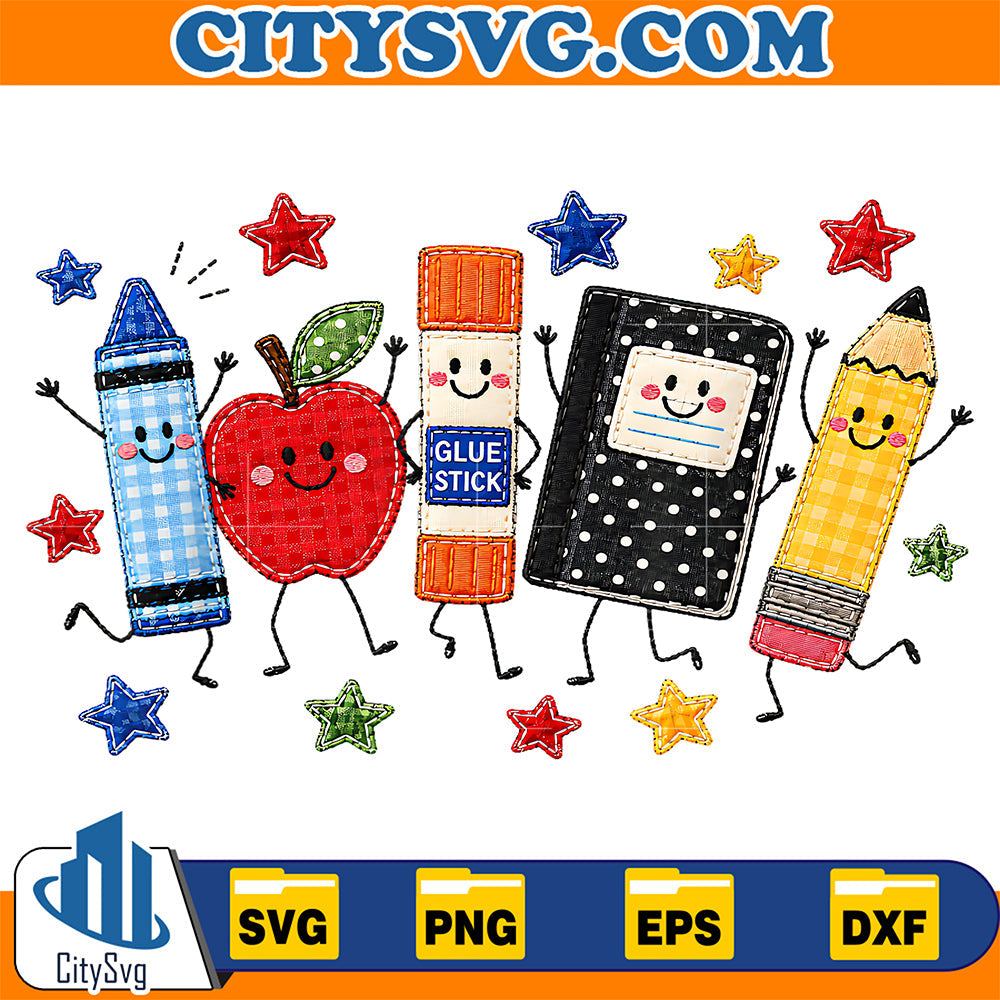 Cute-School-Supplies-Apple-Pencil-Crayon-Teacher-Classroom-Svg