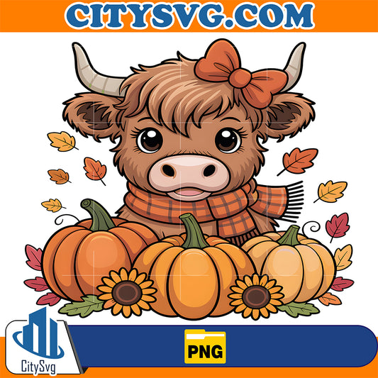 Cute-Scottish-Highland-Cow-Thanksgiving-Pumpkin-Fall-Vibes-Png