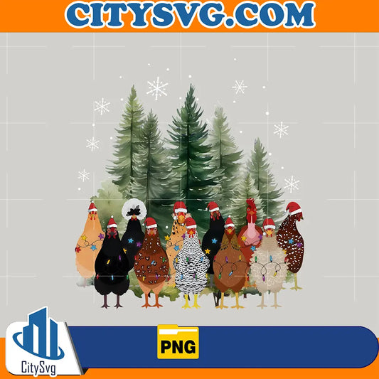 CuteChristmasChickensPng