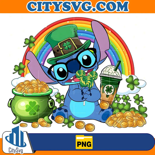CuteDisneyStitchPatricksDayPng