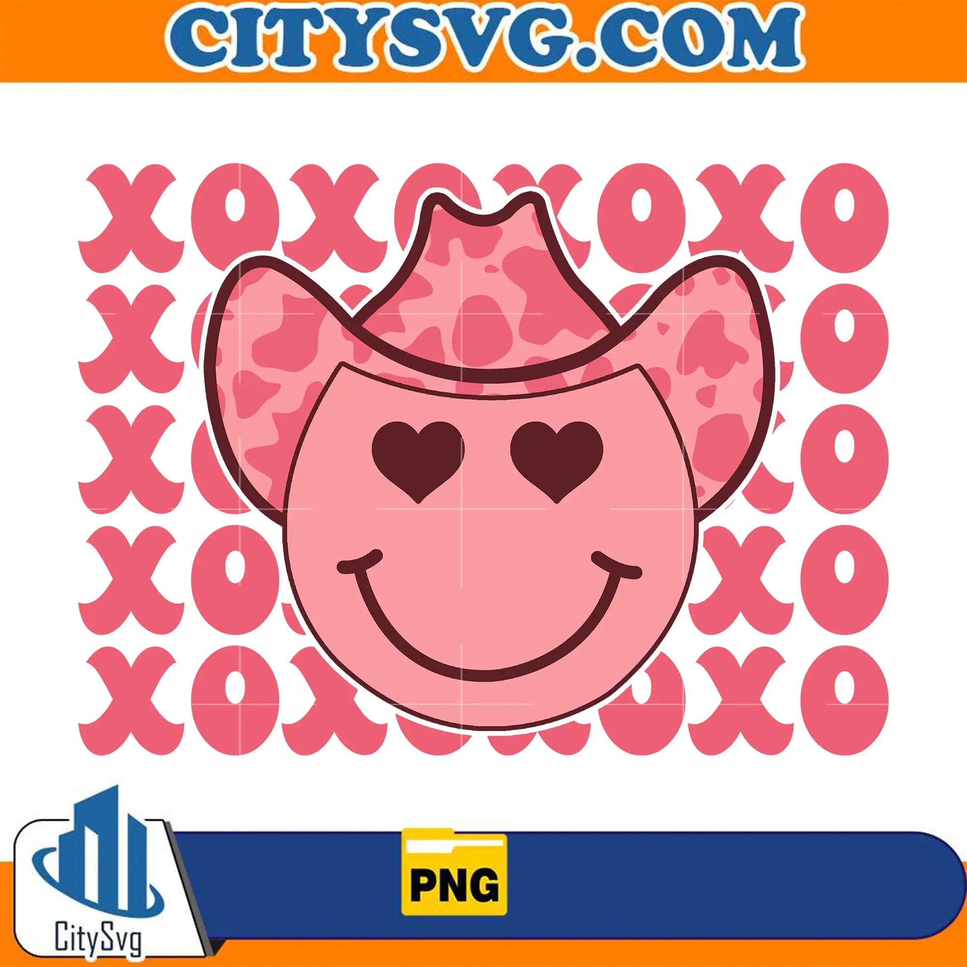 CutePinkCowboySmileValentinePng