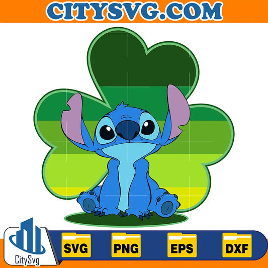 CuteStPatricksDayStitchShamrockSvg