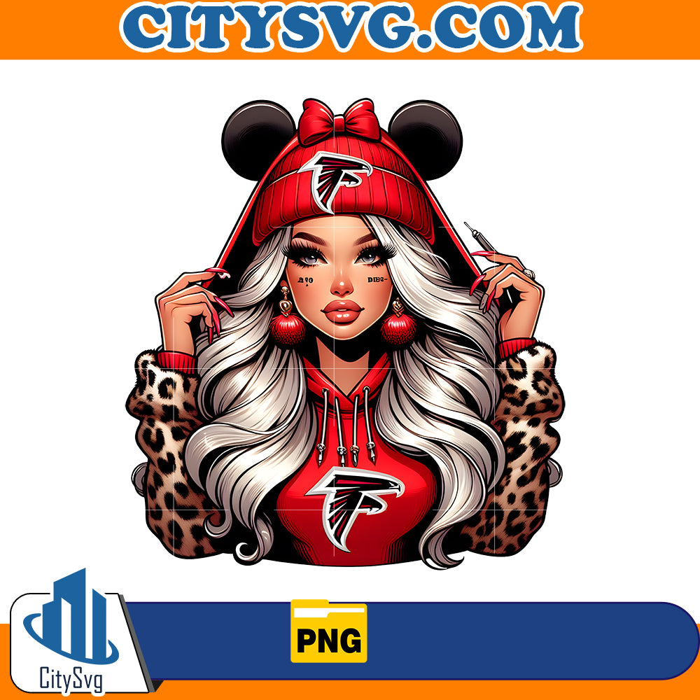 Cute Girl Minnie Atlanta Falcons Png