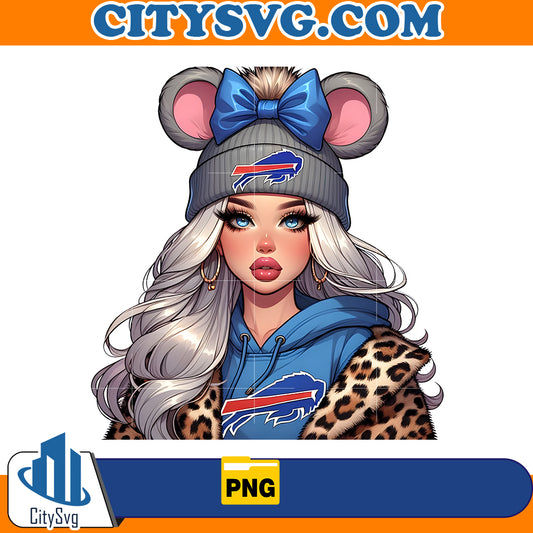 Cute Girl Minnie Buffalo Bills Png