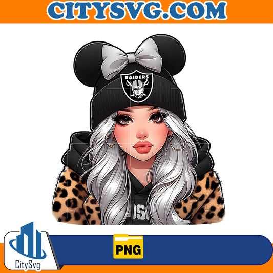 Cute Girl Minnie Las Vegas Raiders Png