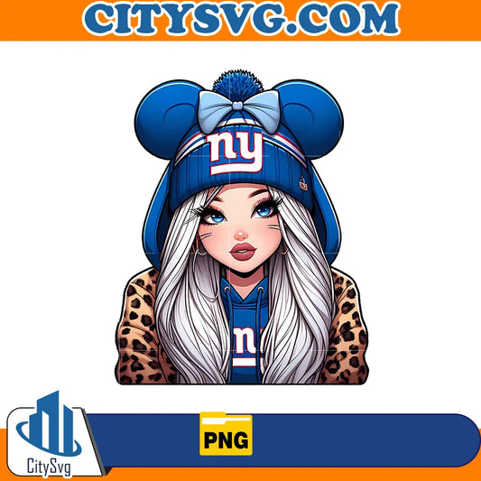 Cute Girl Minnie New York Giants Png