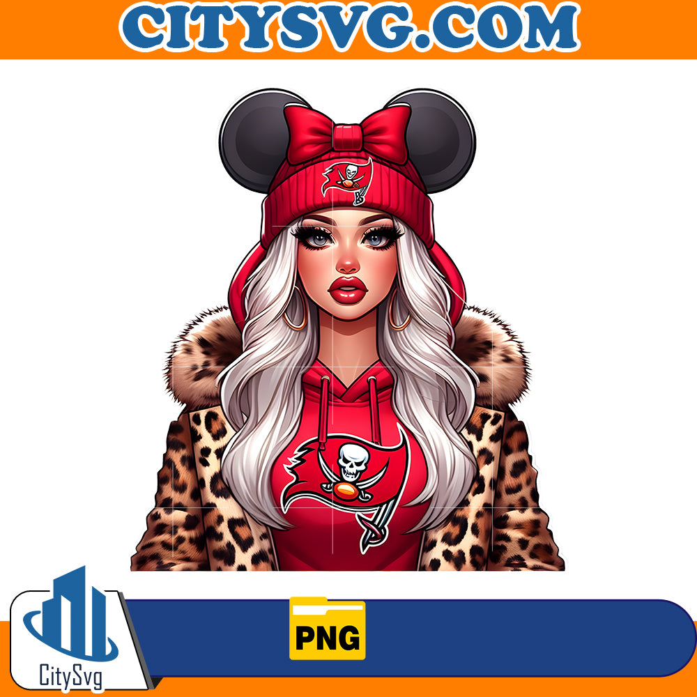 Cute Girl Minnie Tampa Bay Buccaneers Png