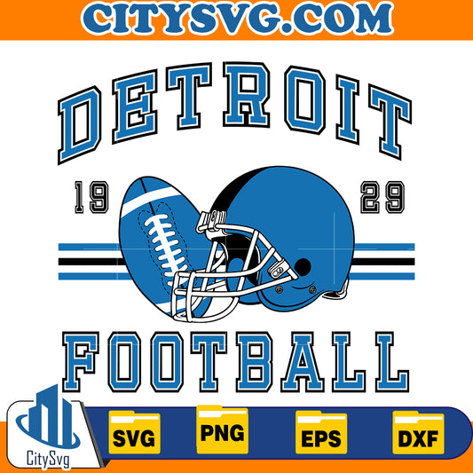 Detroit Football 1929 Svg