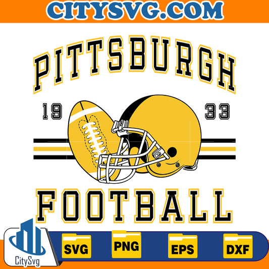 Pittsburgh Football 1933 Svg