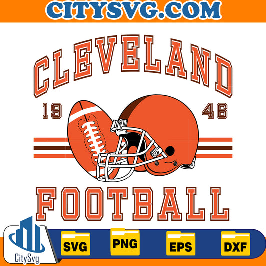 Cleveland Football 1946 Svg