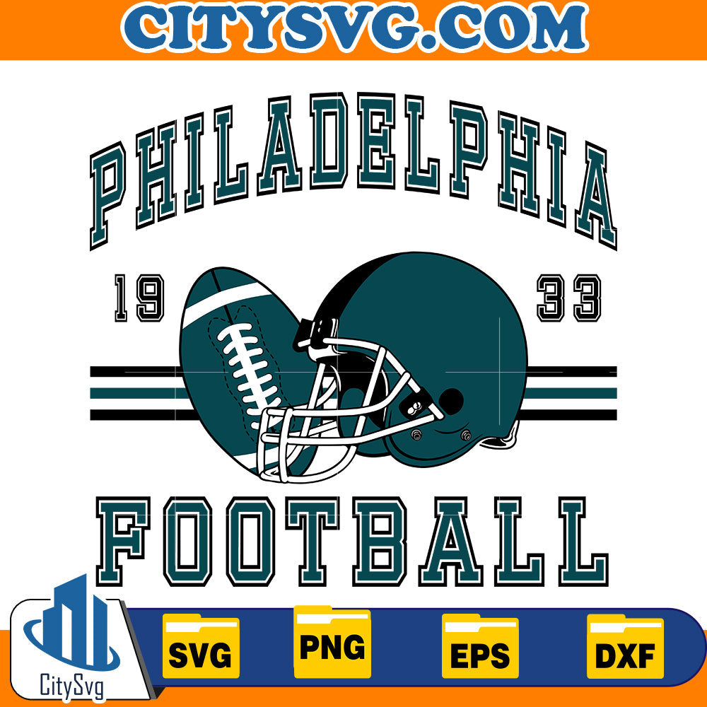 Philadelphia Football 1933 Svg