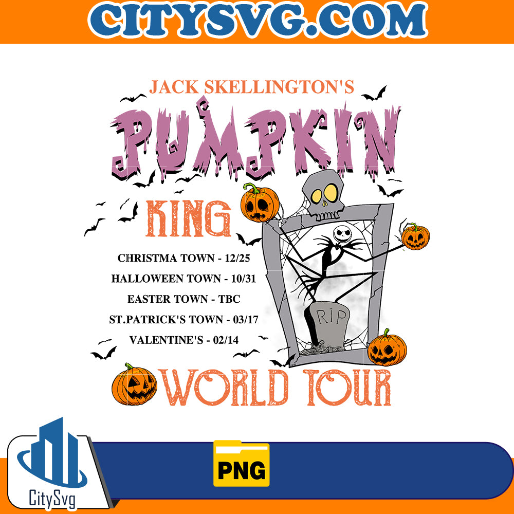 Jack Skellington's Pumpkin King World Tour Png