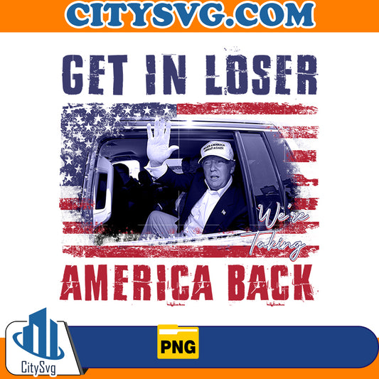 Get in losser America back png