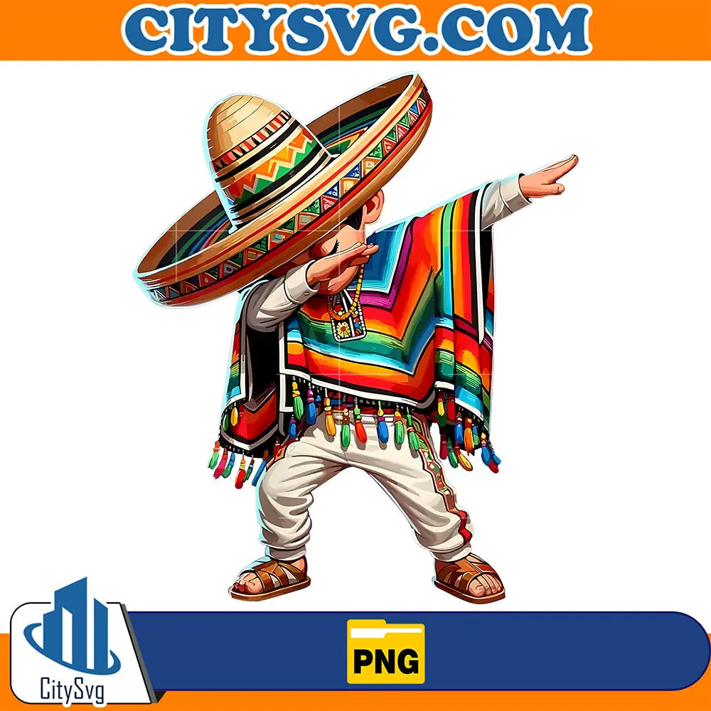 DabbingBoysMexicanPonchoCincoDeMayoPng