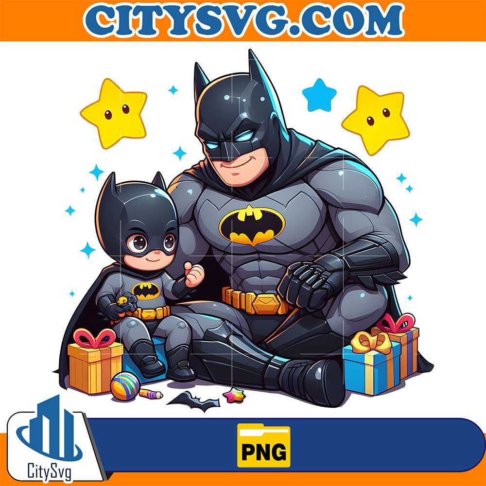 Dad-And-Son-Superhero-Batman-Png
