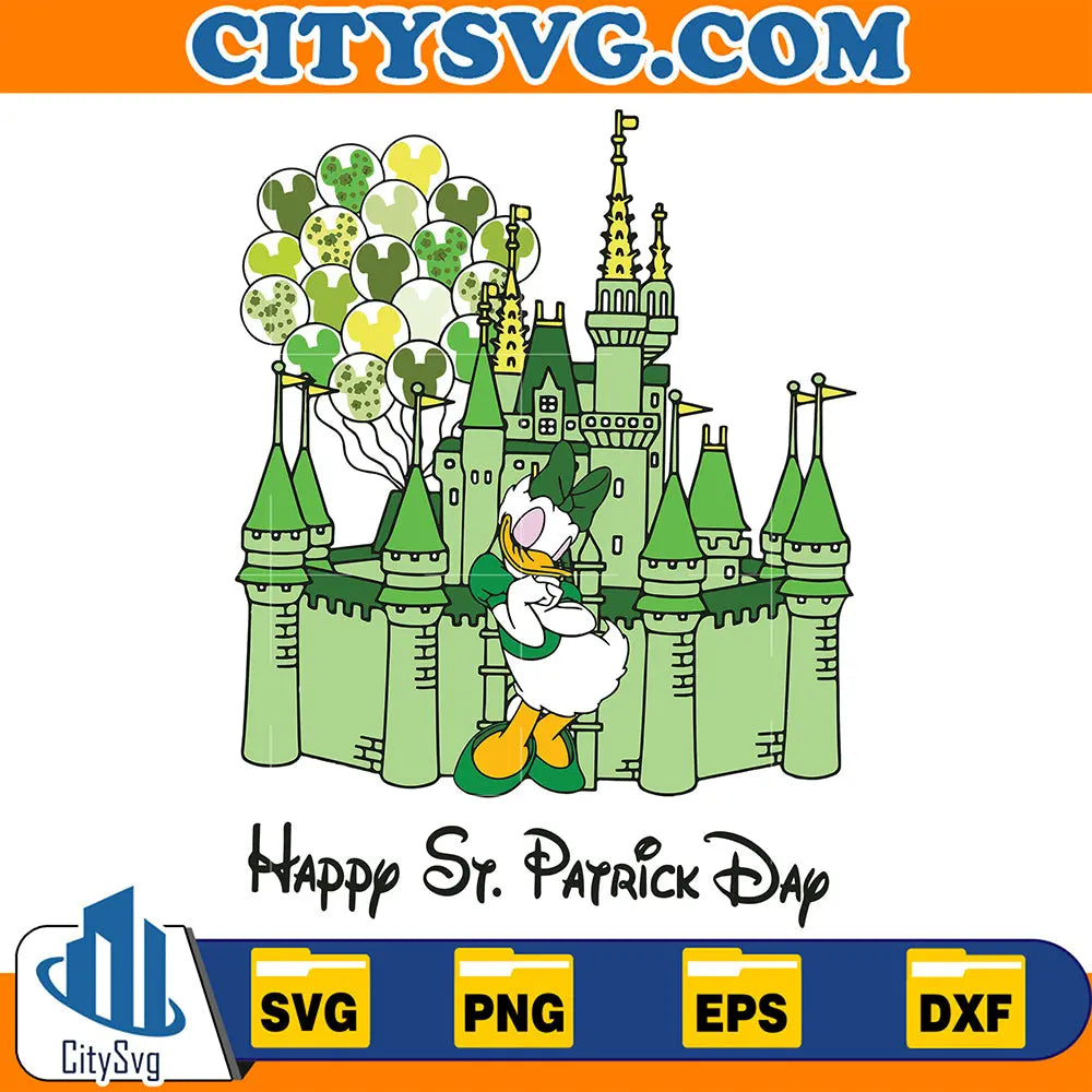 DaisyDuckHappyStPatricksDaySvg