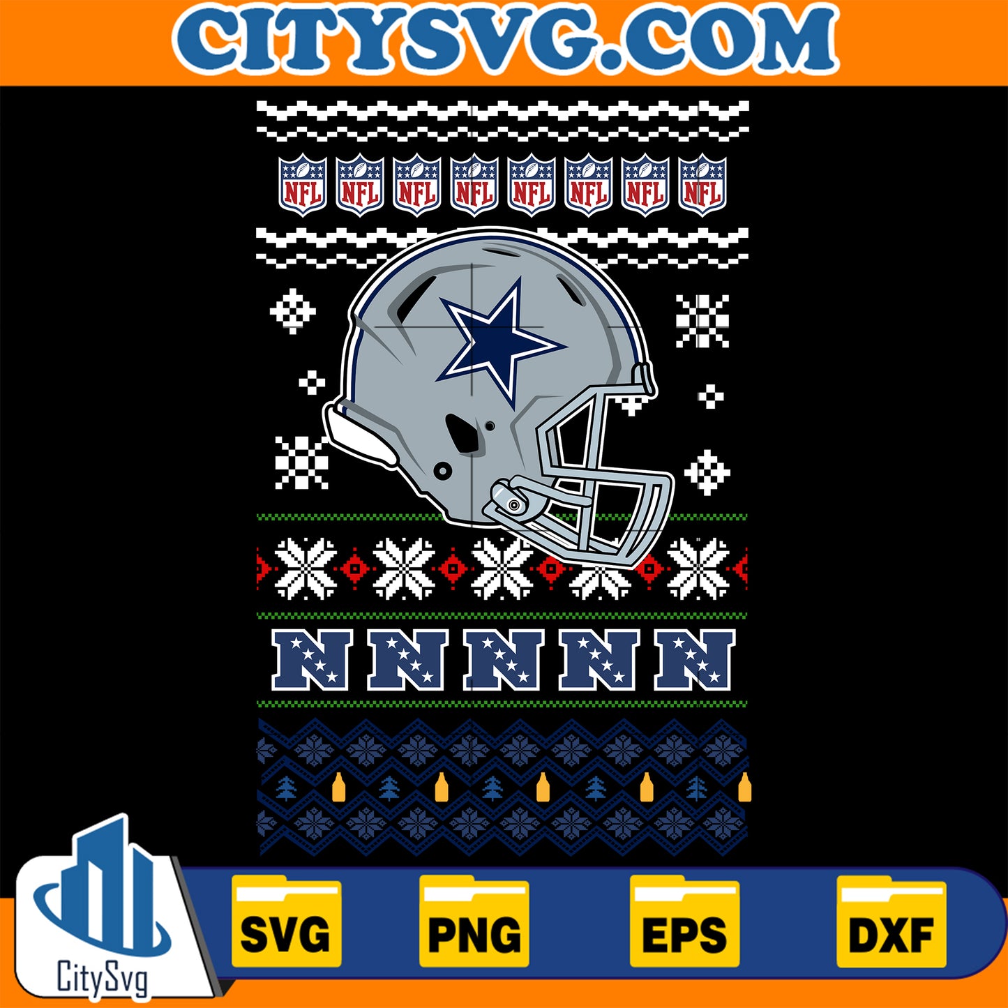 Dallas Cowboys Christmas Svg