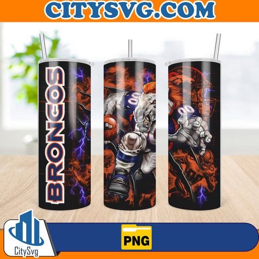 DenverBroncos20ozSkinnyTumblerSublimationDesignsPng