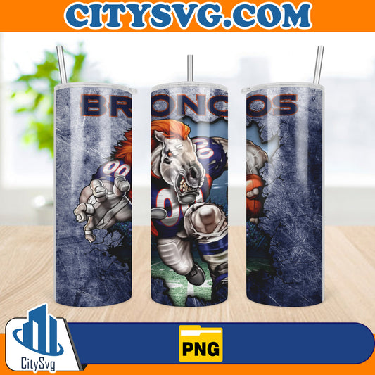 DenverBroncos20ozSkinnyTumblerWrapPng